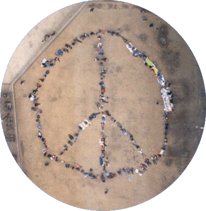 Copley Square Peace Sign, 10 March 2007